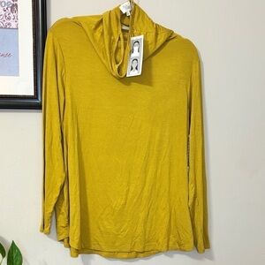 Mustard Yellow Cowl Neck Sweater
